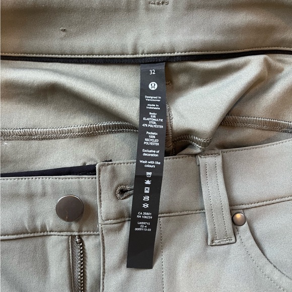 Lululemon ABC Slim Fit Pants 32x34 - Picture 3 of 3